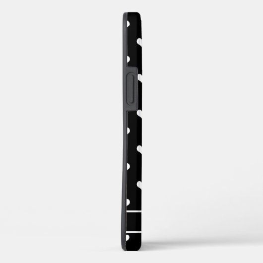 Cute gepersonaliseerde naam harten patroon zwart Case-Mate iPhone case (Achterkant / Rechts)