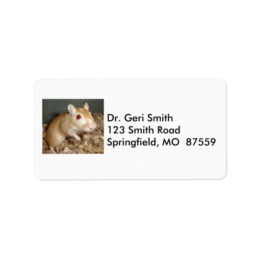 Cute Gerbil Etiket (Voorkant)