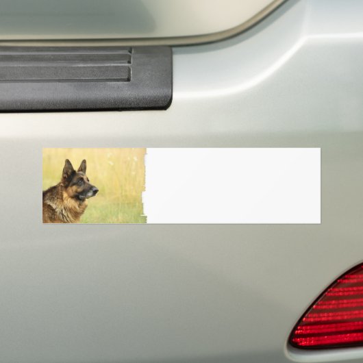 Cute German Shepherd Bumpersticker (Op auto)