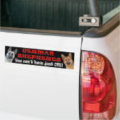 Cute German Shepherd Bumpersticker (Op Truck)