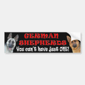 Cute German Shepherd Bumpersticker (Voorkant)