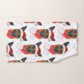 Cute German Shepherd Dog Christmas Pattern Handdoek (Handdoek)