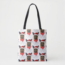Cute German Shepherd Dog Christmas Pattern