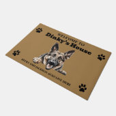 Cute German Shepherd Dog Deurmat (Schuin)