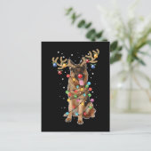 Cute German Shepherd Dog Funny Xmas Holiday Gift Briefkaart (Staand voorkant)