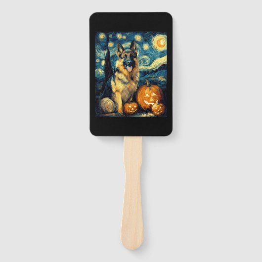 Cute German Shepherd Dog Halloween Jack O Lantern Handwaaier (Voorkant)