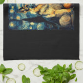 Cute German Shepherd Dog Halloween Jack O Lantern  Theedoek (Gevouwen)