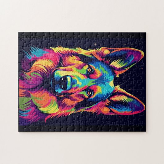 Cute German Shepherd Dog Legpuzzel (Horizontaal)