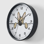 Cute German Shepherd Dog met cijfers en minuten (Hoek)