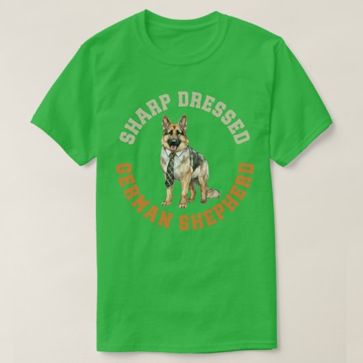 Cute German Shepherd Dog T-shirt (Design voorkant)
