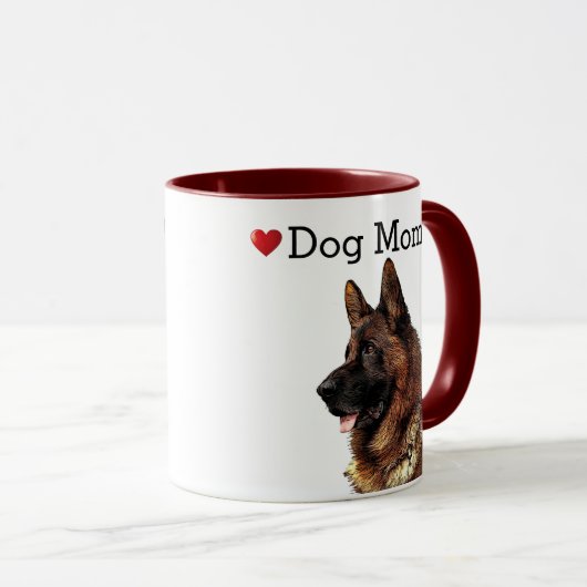 Cute German Shepherd Heart Dog mam Puppy Mok (Voorkant rechts)