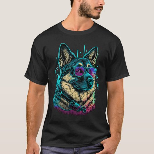 Cute German Shepherd Mom Dog German Shepherd Dad T-shirt (Voorkant)