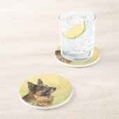 Cute German Shepherd Onderzetter (Zijkant)
