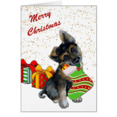 Cute German Shepherd Puppy and Stocking (Voorkant)