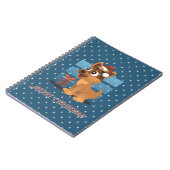 Cute German Shepherd puppy Cartoon Starry muted Notitieboek (Linkerzijde)