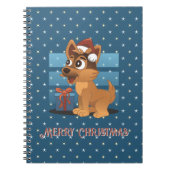 Cute German Shepherd puppy Cartoon Starry muted Notitieboek (Voorkant)