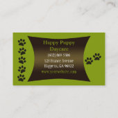 Cute German Shepherd Puppy Daycare Visitekaartje (Achterkant)