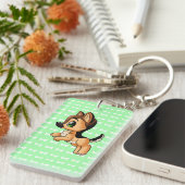 Cute German Shepherd Puppy Double Sided Sleutelhan Sleutelhanger (Voorkant Rechts)
