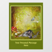 Cute German Shepherd Puppy Personalized   Raamsticker (Vel)