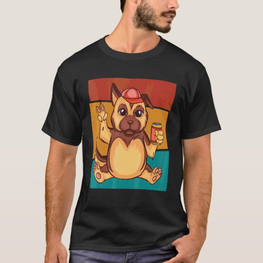 Cute German Shepherd Puppy T-shirt (Voorkant)
