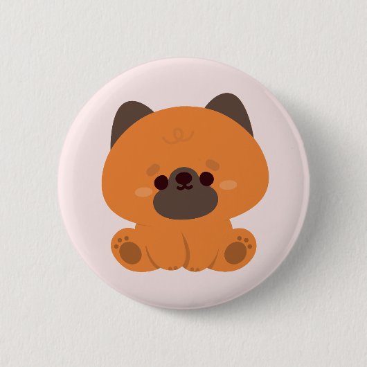 Cute German Shepherd Ronde Button 5,7 Cm (Voorkant)