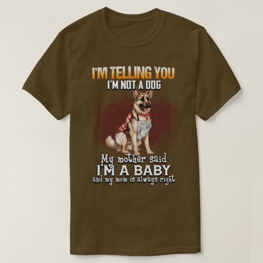 Cute German Shepherd T-shirt (Design voorkant)