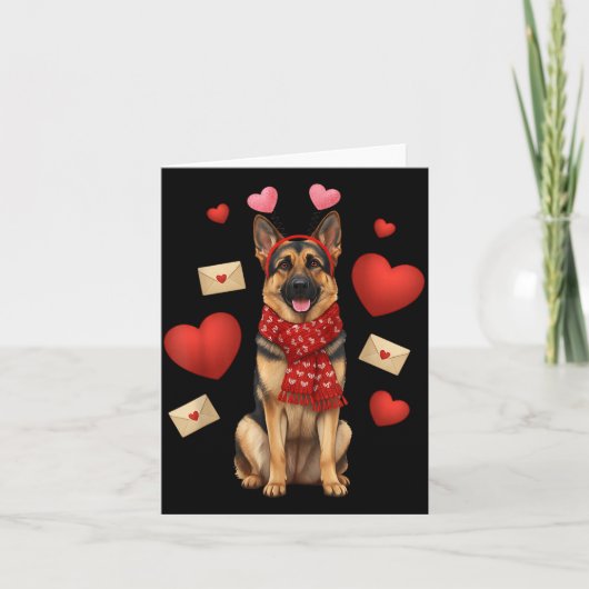 Cute German Shepherd Valentine’s Day Dog Mom - Ger Kaart (Voorkant)