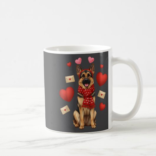 Cute German Shepherd Valentine’s Day Dog Mom - Ger Koffiemok (Rechts)
