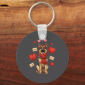 Cute German Shepherd Valentine’s Day Dog Mom - Ger Sleutelhanger (Voorkant)