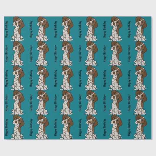 Cute German Shorthaired Pointer Puppy dog Cadeaupapier (Vlak)