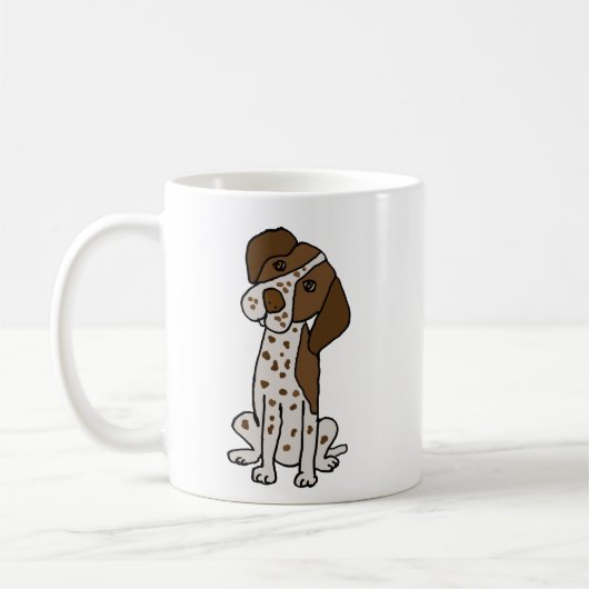 Cute German Shorthaired Pointer Puppy dog Koffiemok (Links)
