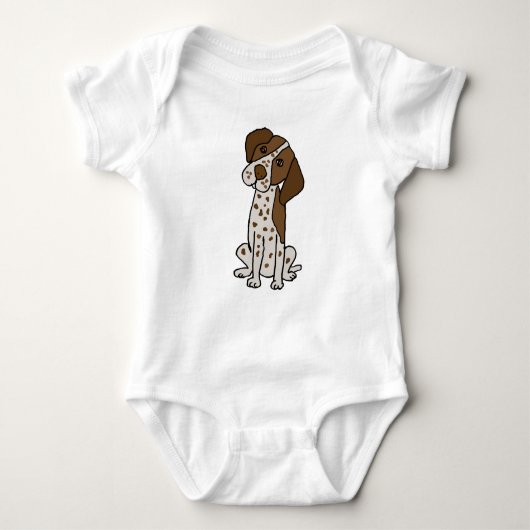 Cute German Shorthaired Pointer Puppy dog Romper (Voorkant)