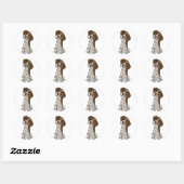 Cute German Shorthaired Pointer Puppy dog Ronde Sticker (Vel)