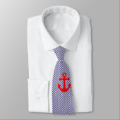 Cute geruite gingham motief en Rode Anker Stropdas (Gebonden)