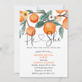 Cute Geslacht Reveal Feest Kaart (Voorkant)