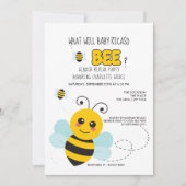 Cute Geslacht Reveal Wat Wordt Baby Bee Baby Showe Kaart (Voorkant)