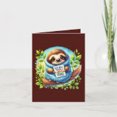 Cute get well soon sloth kaart (Voorkant)