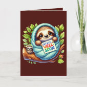 Cute get well soon sloth  kaart (Voorkant)