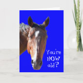 Cute Getting Older Birthday Horse Western Kaart (Voorkant)