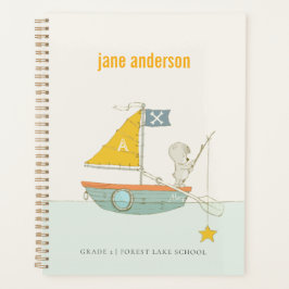Cute Gevist Beer Star Sailboat Kinder Monogram Planner