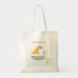 Cute Gevist Beer Star Sailboat Kinder Monogram Tote Bag