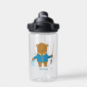 Cute Gevist bruin Beer Kind Water Flacon Waterfles (Achterkant)