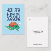 Cute Geweldige Turtle Funny Kinder Valentijnsdag