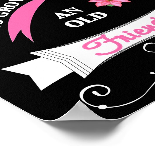 Cute Gezegde voor een oude vriend Typografie Poster (Hoek)