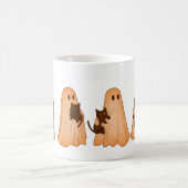 Cute Ghost and Black Cat Halloween Mug Magische Mok (Center)