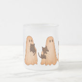 Cute Ghost and Black Cat Halloween Mug Matglas Koffiemok (Center)