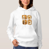 Cute Ghost and Cat in Autumn Season | Cozy Fall Hoodie (Voorkant)
