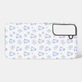 Cute Ghost and Spider Web Halloween Pattern Samsung Galaxy Hoesje (Achterkant horizontaal)
