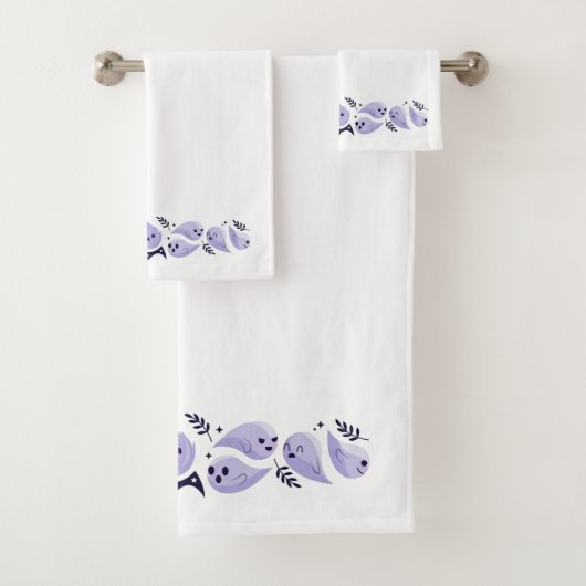 Cute Ghost Bath Towel Set Bad Handdoek (Insitu)