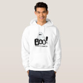 Cute Ghost Boo and Happy Halloween Cartoon Design Hoodie (Voorkant volledig)
